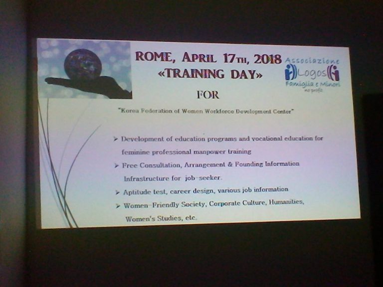 Slide Roma Aprile 2018 delegazione coreana